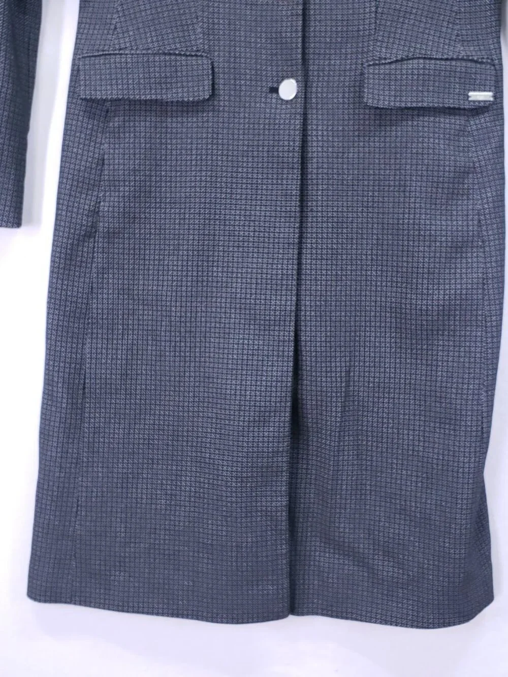 Calvin Klein Long Length Jacket Coat Womens Size 10 Single Breasted Formal